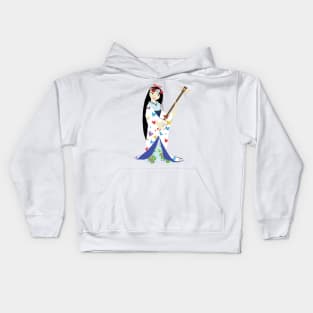 Benzaiten Benten patron Shinto Goddess Music, Arts, Love, Shichifukijin Kids Hoodie